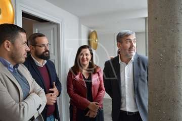 El senador nacionalista Fernando Clavijo durante la visita a Telde (Foto TA)